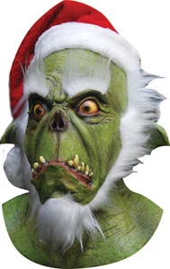 HALLOWEEN ERWACHSENE WEIHNACHTEN WEIHNACHTSMANN MONSTER LOOK NICHT GRINCH LOOK HORROR MASKE PROP - Bild 1 von 3