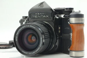 [Exc+5 con empuñadura] Cámara fotográfica tardía Pentax 67 + Lente SMC TTL 55 mm f4 6x7 de JAPÓN - Imagen 1 de 14