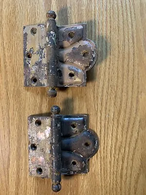 Antique Iron Cabinet Hinges Ornate Cabinet Reclamation Hardware • 40.56$