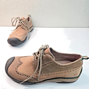 Scarpe eleganti Oxford a coda di rondine taglia 13 mocassini casual business in pelle marrone stringati - Foto 1 di 11
