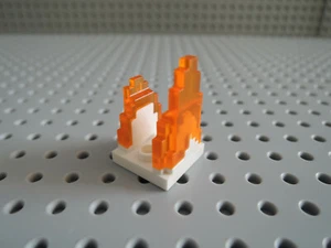 Lego Minecraft Platte mit Flammen 41685pb1 2x2 weiß tr. orange 21165 21162 21168 - Bild 1 von 1