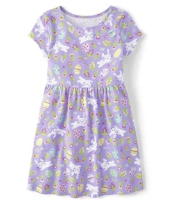 The Children’s Place Girls Petal Purple Dress Size Large (10-12) NEW - Picture 1 of 3