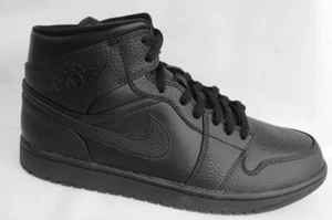 NEU Nike  Air Jordan 1 Mid Größe 51,5 Sneaker Schuhe Boots 554724-091 BLACK top - Bild 1 von 2
