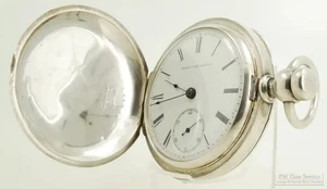 Elgin "G.M. Wheeler" Grade 57 Taschenuhr, 18 Gr., 11 Jewels, Münze Silber HC - Bild 1 von 10