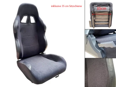 AMS AUTO GMBH Sedile semiguscio sedile da corsa nero con pieghevole per sim racing o auto