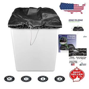 Sichere 28"x28" Eimerabdeckung mit Sicherheitsleine - strapazierfähiger Vinylschutz - Bild 1 von 7