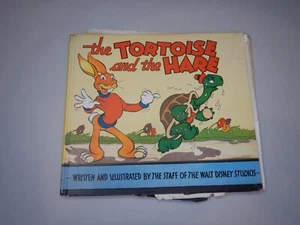 TORTOISE AND THE HARE 1935 Walt Disney hardcover dust jacket very rare - Picture 1 of 13