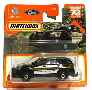Matchbox 2016 Ford Interceptor Utility 24/100 Black Short Card - Picture 1 of 4