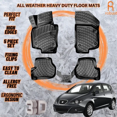 Tapetes de coche moldeados en 3D forros para Seat Altea 2004-2015 para todas las estaciones de alta resistencia Foto 1 de 4