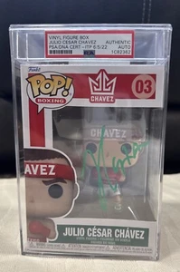 Julio Cesar Chavez Signed Funko Pop #3 GREEN PSA/DNA AUTO Boxing HOF PSA/DNA - Picture 1 of 6