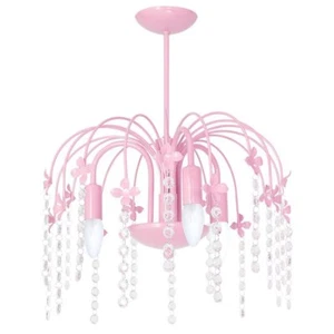 Plafoniera lampada da soffitto lampadario a sospensione - KROPELKA 3 - rosa chiaro - Foto 1 di 1