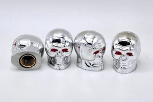TAPA VÁLVULA DE NEUMÁTICO KUSTOM KAPZ CROMO CALAVERA 4 PIEZAS Beach Cruiser BMX bicicletas - Imagen 1 de 5