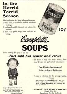 1907 CAMPBELLS SOUPS IN THE HORRID TORRID SEASON VINTAGE ADVERTISEMENT Z336 - Picture 1 of 3