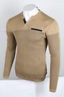 Guess Jeans Shino Color Block Pocket Sweater Size Medium Toasted Taupe