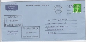 Aerogramma posta marittima RFA Fort Grange 1993 - Adriatic Op Grapple posta militare - Foto 1 di 3