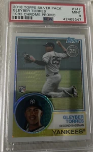 2018 Gleyber Torres Topps Silver Chrome Refractor PSA9 - Picture 1 of 3