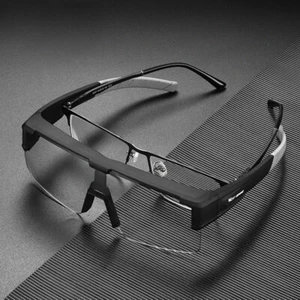 Short-sighted Polarized Square Sunglasses Photo Chrome Cycling Fit Over Glasses - Picture 1 of 48