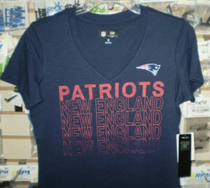 NFL PATRIOTS GIII LADIES V NECK SHORT SLEEVE T-SHIRT L LG LARGE NEW NWT - Picture 1 of 1