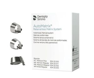 Dentsply Sirona 663001 AutoMatrix Medium Thin Retainerless Matrix Bands 72/Pk