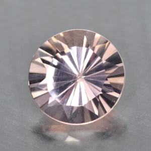 1.60Ct Round_Extreme Quality Unheated Peach Pink Morganite Gemstone - Picture 1 of 1