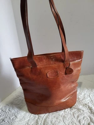 Bolso de Hombro Oroton Australia Vintage Cuero Rojo Marrón Preppy Clásico Foto 1 de 4