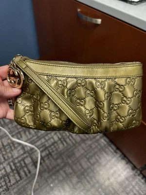 Pulsera GUCCI Guccissima Cuero GG Pochette Negra 212203. ¡100% Auténtico!! Foto 1 de 4