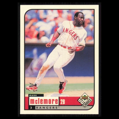 Tarjeta de béisbol Mark McLemore #151 1999 Upper Deck Choice Texas Rangers MLB casi nueva Foto 1 de 3