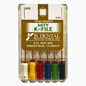 Nickel-Titanium K-Files w/ Rubber Stops 25mm Box 6 Files Multiple Sizes - Picture 1 of 1