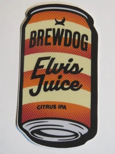 AUFKLEBER in Bierdosenform ~ Brewdog Brewing Elvis Juice IPA ~ Ellon, SCHOTTLAND - Bild 1 von 2