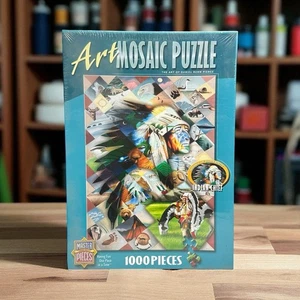 Master Pieces Kunst Mosaik Puzzle Indianerhäuptling 1000 Teile Daniel Renn Pierce versiegelt - Bild 1 von 8