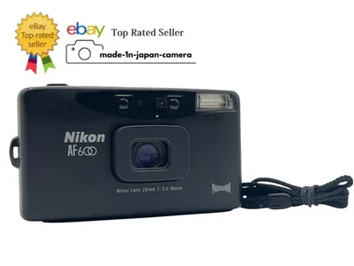 * MINT w/Strap * Nikon AF600 Panorama Black Point & Shoot Film Camera From JAPAN - Image 1 of 4