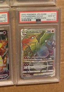 PSA 10 Gem Mint Charizard VSTAR Star Birth 118/100 Alt Art Rainbow Japanese Card - Bild 1 von 2