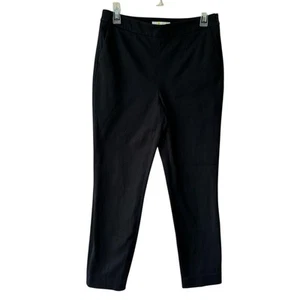 Boden Trouser Pants Cropped Straight Cotton Stretch Preppy Black Womens 6 Office - Picture 1 of 13