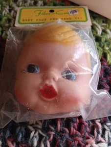 4 1/4" Fibre Craft NO 4234 BABY MASK HANDS BOTTLE - Doll Making Cake Topper - Picture 1 of 4