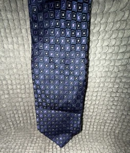 Tommy Hilfiger Blue Mult Colored 100% Italian Silk Necktie Tie - Picture 1 of 6