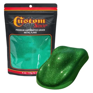 Custom Shop - Emerald Green - 4-Ounce Medium Flake .008 Micron Size - Picture 1 of 1
