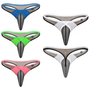 Calzoncillos transpirables transparentes de tiro bajo con tanga transparente de malla transparente para hombre - Imagen 1 de 46