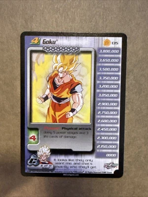 Dragonball Z Goku Level 4 135 Rare Cell Saga Score Non Foil Unlimited - Image 1 of 2