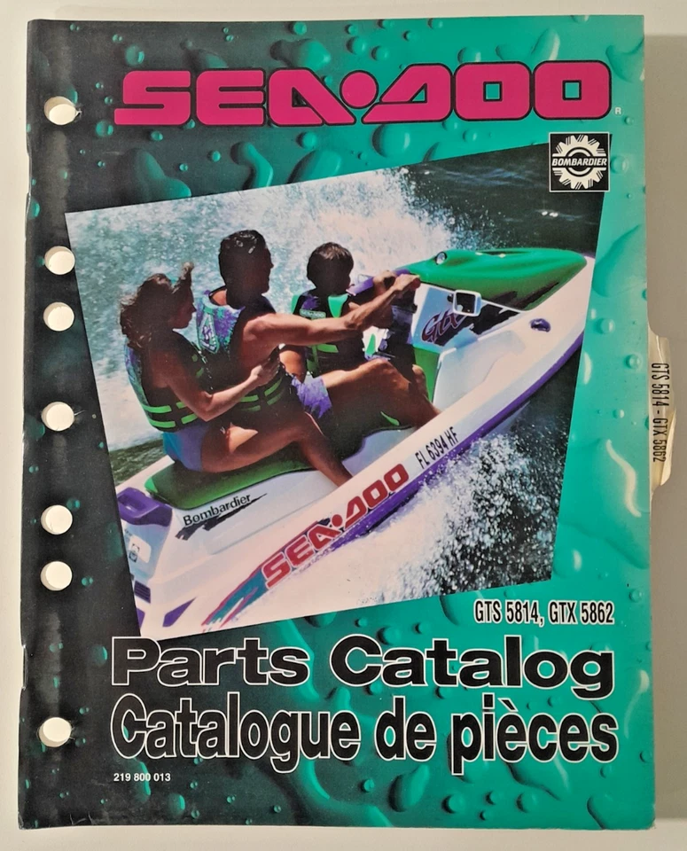 Sea-Doo GTX 5862 GTS 5814 1994 PWC Catálogo de piezas OEM Manual Lista de libros Foto 1 de 1