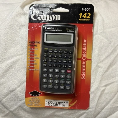 Canon Scientific Statistical Calculator F-604 Fraction 10+2 Digits Trigonometry - Image 1 of 4
