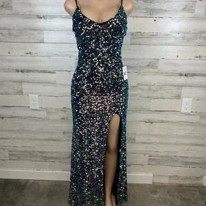 B. Smart Sequin Dress Stretch Bodycon Size 5 Sexy Mermaid Party Prom Formal Gown - Picture 1 of 10