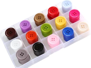 7/8 Inch (22.5Mm) 15 Colors Assorted Buttons Sewing Button Mix Colors DIY Crafts - Picture 1 of 3