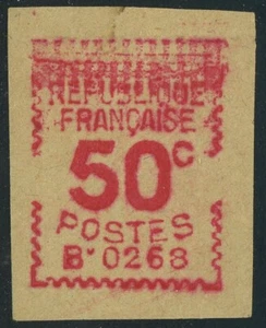 France 50c Machine Printed Postage - Picture 1 of 1