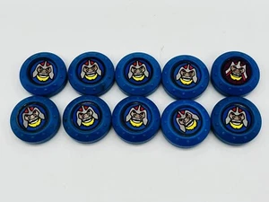 1983 Crossbows & Catapults Lakeside Games Parts Lot 10 Blue Caroms Barbarians - Picture 1 of 2