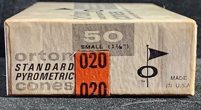 020 Orton Small Standard Pyrometric Cones. 50 Count. Sealed. NOS. Our T5817 - Image 1 of 4