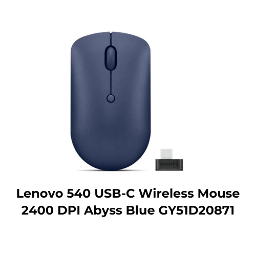 Lenovo 540 USB-C Wireless Mouse 2400 DPI Abyss Blue GY51D20871 - Image 1 of 1