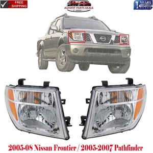 Headlights Assembly Halogen LH&RH For 2005-08 Nissan Frontier / 05-07 Pathfinder - Picture 1 of 13