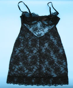 Victorias Secret Bra Large Black Camisole Lace Floral Sheer Cami Lingerie VS - Picture 1 of 10