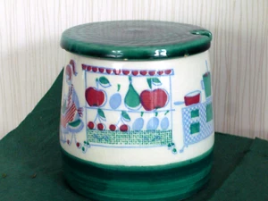 Deckeldose Keramik Honigtopf Marmelade Zucker vintage 70er Schramberg - Bild 1 von 7