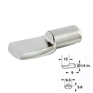 SUPPORTO MENSOLA A FORMA DI CUCCHIAIO SPILLO 1/4 POLLICI NICHELATO - Foto 1 di 1